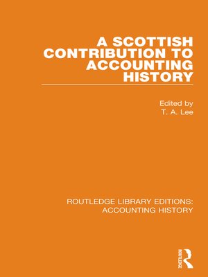 cover image of A Scottish Contribution to Accounting History